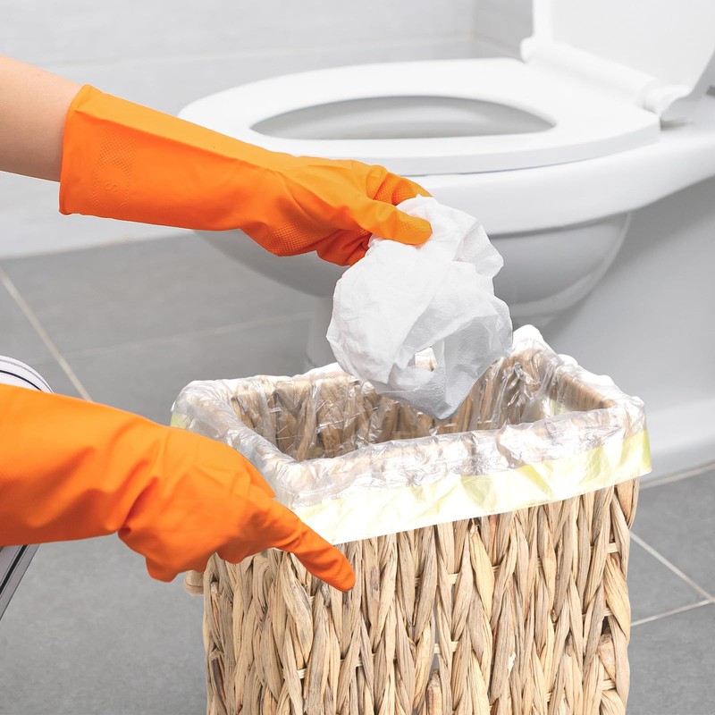 Vesici 3 Gallon Wicker Waste Basket with Lid Wicker Trash