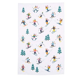 Ulster Weavers Xmas Christmas Ski Slopes Cotton Tea Towel