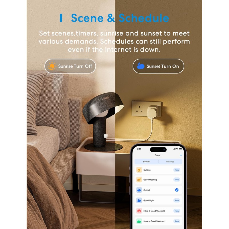 Meross Smart Plug with Energy Monitoring, Mini Smart WiFi Plug