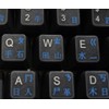 Chinese Keyboard Stickers with Blue Lettering ON Transparent Background