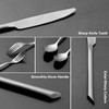 Kikbioee Wave 20-Piece Silverware Set, Stainless Steel Flatware Set, Forged