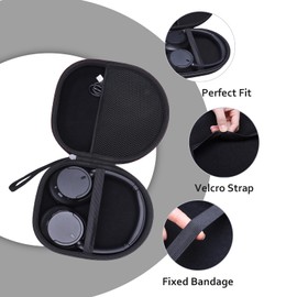 XANAD Hard Case Compatible with Sony WH-CH720N, WH-1000XM4, WH-CH520, WH-1000XM5, ULT WEAR, Soundcore Space Pro Wireless Headphones, Black Hard Shell Travel Carrying Bag
