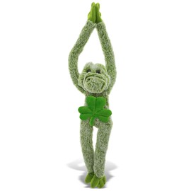 DolliBu Soft Long-Arms - Alligator Stuffed Animal with Green Plush Shamrock, Fun St Patricks Day Stuffed Animal Alligator, Green Shamrock Plush, Good Luck St Patricks Day Toys for Kids, Baby - 21 Inch