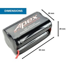 Apex RC Products 4.8v 2000Mah NiMh Square Receiver Battery #7301