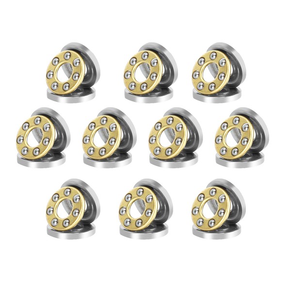 HiPicco Thrust Ball Bearings, 10pcs F3-8M Miniature Plane Axial Ball