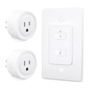 LoraTap Mini Wireless Remote Control Outlet Plug Adapter (2 Pack)