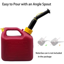 Gas Can Spout Replacement Universal Kit Leakproof Angle Nozzles Gasket Filter Screen Vent Cap Drill Bit for Old Style Gas Can Compatible with Midwest Blitz Gott Rubbermaind Essence Scepter (4black)