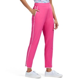 IZOD Women's Standard Athletic Pants Performance Stretch Travel Golf, Hot Pink