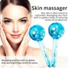Blue Ice Globes for Facials, Ice Globes, Cold Face Roller,