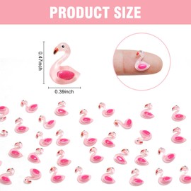 HOMICO 100 Pieces Mini Flamingos Ducks for Crafts Dollhouse Tiny Resin Animals Flamingo Decor Tiny Things for Dollhouse Fairy Garden Micro Landscaping Decoration