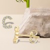 Initial Stud Earrings for Girls, 14K Gold Plated Sterling Silver