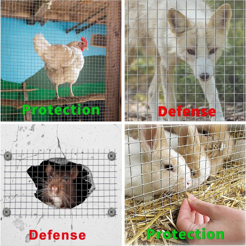 SDFNBRA Rodent Mesh Proofing Wire Mesh Roll, Galvanized Wire Metal