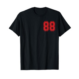 Number 88 in Red T-Shirt