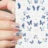 2 Blatt Nagelsticker Schmetterling Deko, Nail Sticker Selbstklebend mit 5D
