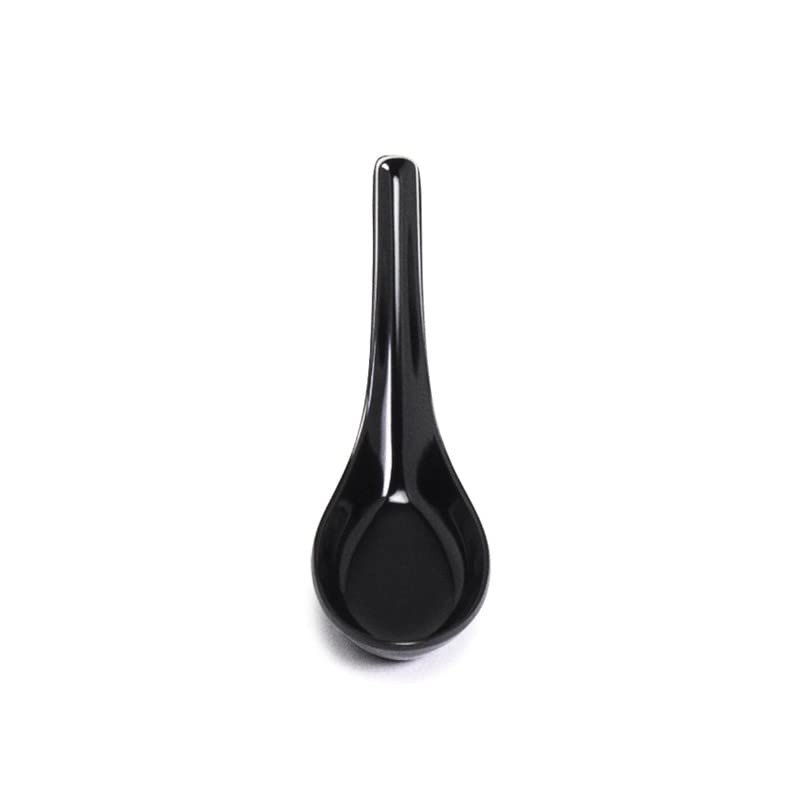JapanBargain 12 Piece Chinese Japanese Wonton Soup Spoons, Black