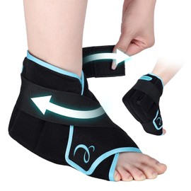 Comfytemp Ice Pack Wrap for Foot & Ankle, Reusable Hot Cold Compress for Sports Injuries, Adjustable Gel Pack for Ankle Soothing Discomfort, Sprains, Swelling, Surgery Recovery - 1 Pack