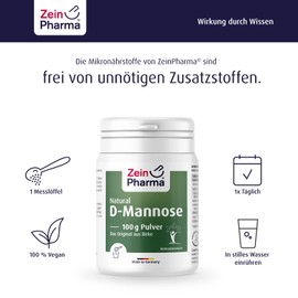 Zein Pharma Natural D-Mannose Powder, 100 g, Pack of 1 x 100 g)