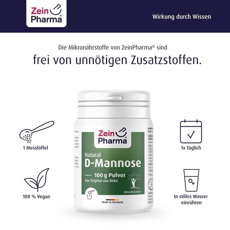 Zein Pharma Natural D-Mannose Powder, 100 g, Pack of 1