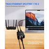 Ethernet Splitter, Gigabit RJ45 Ethernet Splitter 1 to 2 High