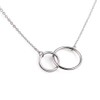 Jude Jewelers Stainless Steel Friendship Eternity Necklace Double Circle Interlocking