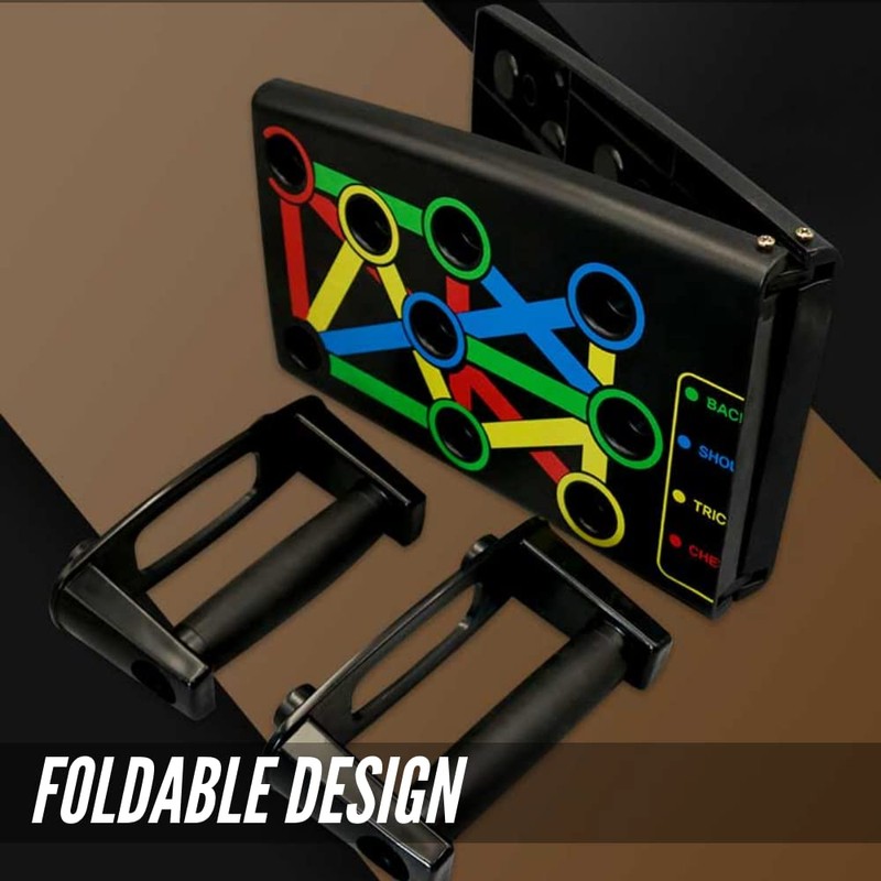 Multifunctional Flexion Board 14-in-1 Push-Up Rack Board Foldable with Handles