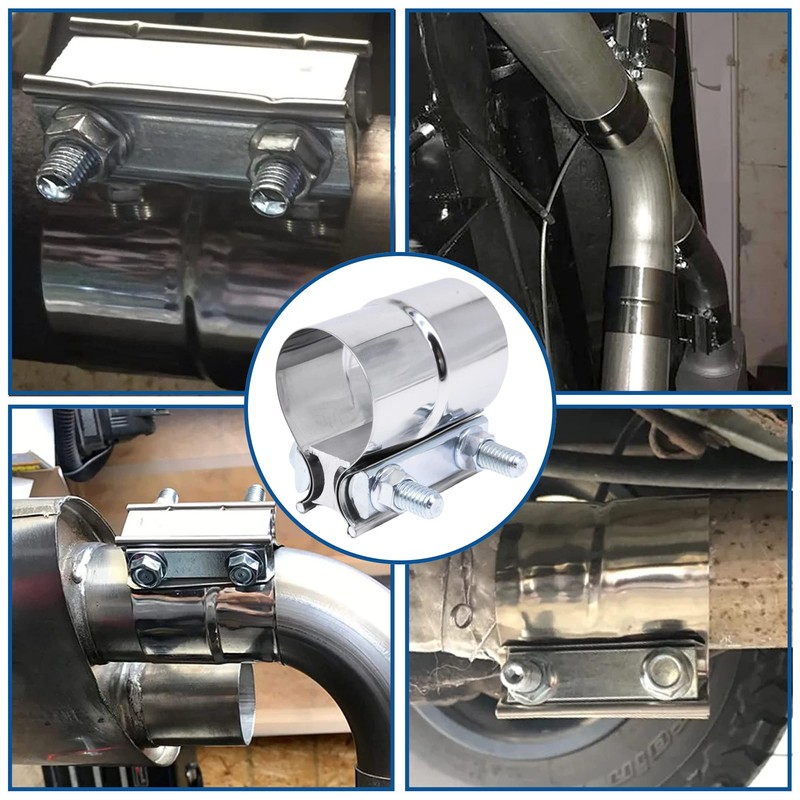 Exhaust Pipe Clamp 3.0 Inch Butt Joint Exhaust Clamp for