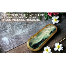 leatherooze Incense Holder or Incense Burner Holder, Modern Insence Ash Catcher or Insense Stick Holder for Décorations for Home, Wooden Incense Tray for Gifting