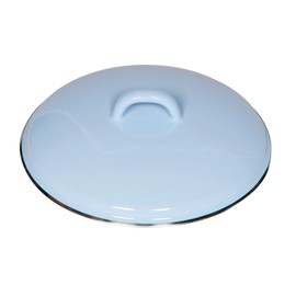 Riess, 0098-006, Lid with chrome rim 18, CLASSIC - BUNT/PASTELL, colour blue, diameter 18 cm, height 5.4 cm, enamel, optional for pots and saucepans