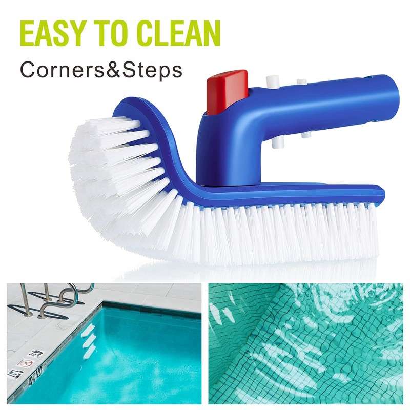 Pool Brush Head for In Ground Pools, 180 Degree Rotation