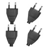 VIEVRE Euro Plug, 4 Pieces Flat Plug, Euro Plug Flat,