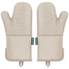 Oven Mitts, Beneno 2Pcs Non-Slip Silicone Textured Cotton Oven Mitts