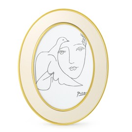 SWTHONY Oval 5 x 7 Picture Frames, Gold Modern 5 by 7 Picture Frame with High Definition Glass Front, Tabletop, Home Decor