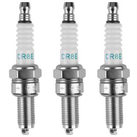 CR8EIX CR8E Spark Plug CR8EB Replacement for 10mm hread Heat Range 8 Compatible with Yamaha Daihatsu Suzuki and More Improved Fuel Efficiency