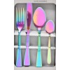 Home Juego De Cubiertos Acero Inoxidable Tornasol Set 16 Pzas