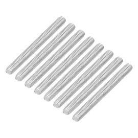 sourcing map 8Pcs Fully Threaded Rod, M4 x 40mm 304 Stainless Steel Right Hand Thread Bar Studs M4-0.7 Thread Pitch for Furniture Machinery Assembly
