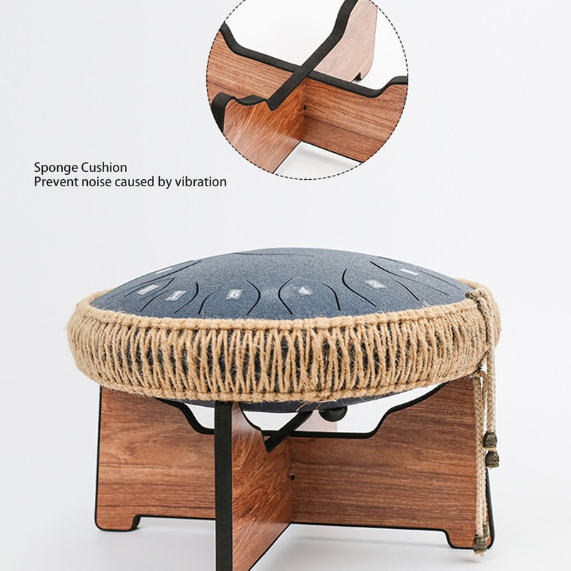 Ethereal Drum Bracket Stable Support Exquisite Wooden Tongue Drum Stand