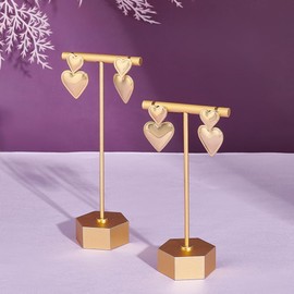 UNICRAFTALE Knot Heart Earrings for Women Dangle Statement Earrings Chunky Heart Link Earrings Dangle Metal Stud Earrings for Women Gift for Valentine's Day, Non-precious metal