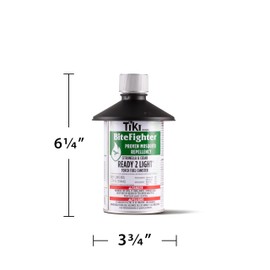 TIKI BiteFighter® 12 Ounce TIKI Torch Fuel Ready 2 Light®, Citronella & Cedar Mosquito Repellent Formula | Tiki Torch Fuel for Outdoor & Backyard Use | Ideal for Torches & Table Torches | TIKI