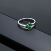 Gem Stone King 925 Sterling Silver Green Nano Emerald and