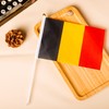 10pcs Small Belgium Flags on Sticks & 2pcs Tattoos, Mini