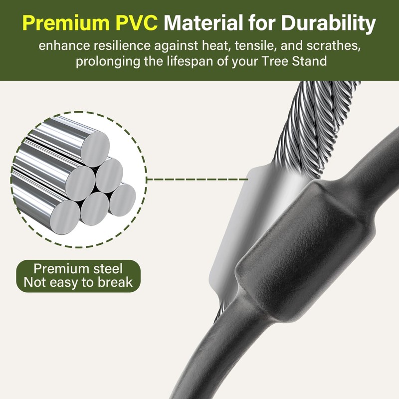 Trdzi Tree Stand Cables for Summit Climber - 65'' PVC