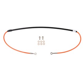 Tusk Front Motorcycle Steel Braided Brake Line Standard Length Orange For KTM 250 XC 2006-2019