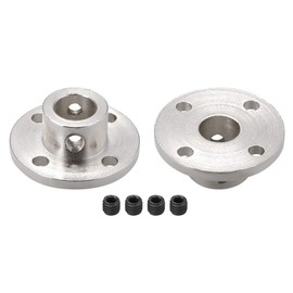 sourcing map 10mm Inner Dia H13*D16 Rigid Flange Coupling Motor Guide Shaft Coupler Motor Connector Silver Tone 2 PCS for DIY Parts