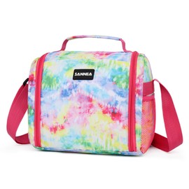 Kids Lunch Bag Cute Pink Mini Soft Cooler Meal Prep Kit Bento Leakproof Freezable Box Fit for School Picnic Waterproof Thermal Insulated Adjustable Strap Tote for Girls Teens