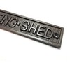 Cast Iron POTTING SHED Antique Sign 162mm x 33mm