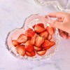 Gaolinci Cuenco de cristal en relieve en forma de corazón,