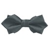 [Elerevyo] Men's Pre-tied Bow Tie Diamond Pointed Solid Bowtie for