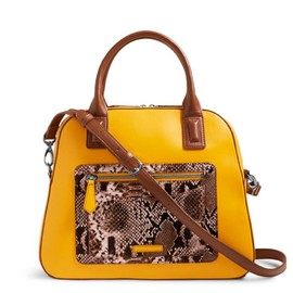 Vera Bradley Women's Bowler Satchel Maize with Python Print