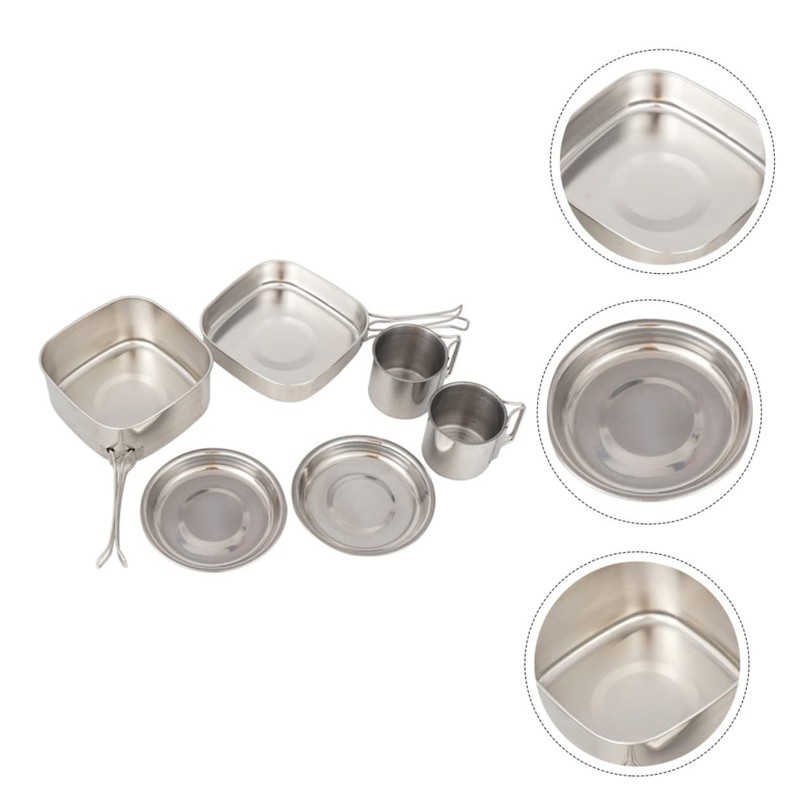 BIUDECO 1set Outdoor Cookware Set Camping Cook Gear Kit for
