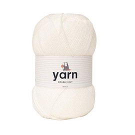 KORBOND DK White Yarn - 100g Acrylic Wool - Lightweight, Hypoallergenic & Durable Double Knit Crochet Yarn Knitting Wool (290m Total)